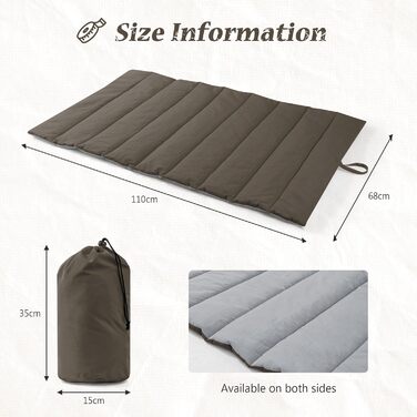 UNIKOME Лежанка для собак на винос: неслизька, антистатична, довговічна. Підходить для середніх та маленьких собак. Лежанка для подорожей, для дому та на вулицю (Коричневий+Сірий, 110*68 см)