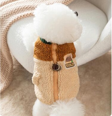 Теплий жилет для собак на осінь та зиму, коричневий, XXL