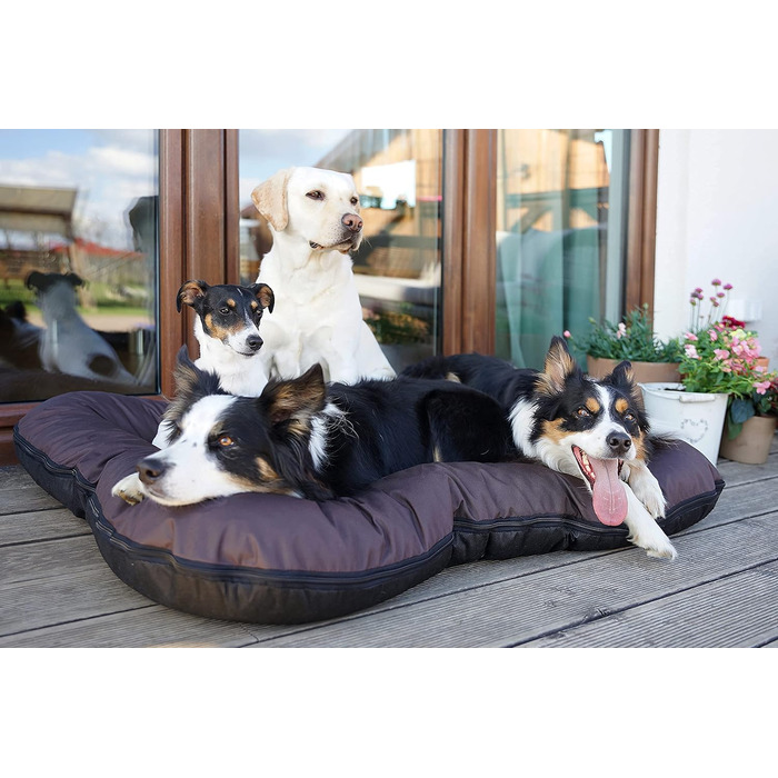 Ліжко для собак 4L Textil KLEO для великих собак, велике, знімний чохол, 130x110 см, коричневе