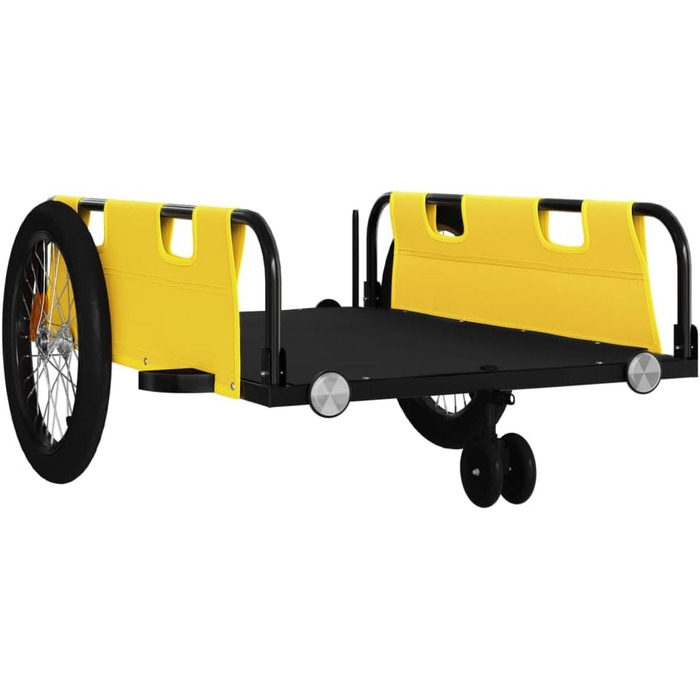 Причіп для велосипеда VidaXL, вантажний, жовтий, 135 x 68 x 37 см