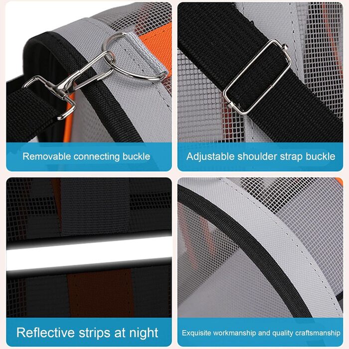 Складана переноска для тварин: зручна переноска для собак та котів з вентиляцією, м'яка сумка для обличчя, легка переноска для подорожей літаком та прогулянок