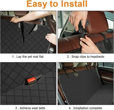 Захист для багажника авто URAQT для собак, 142 x 130 см, водонепроникний, з кріпленням для собаки та мискою