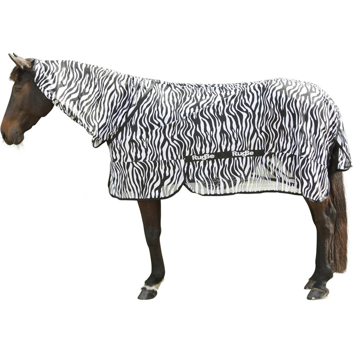 Покривало від мух Kerbl RugBe Zebra для коней з начосом, 165 см