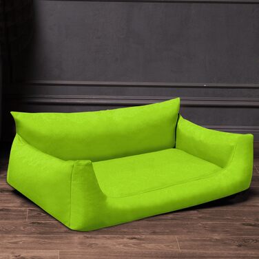 Tierlando® NEMO лежанка для собак з оксфордської тканини 600D, лежанка-софа з знімною комфортною матрацом та пральним покриттям, для маленьких та середніх собак, розмір: 65x50 см | колір: 65x50 см (внутрішній розмір: 40x35 см) (19 Kiwi, 80x60 см (внутрішн