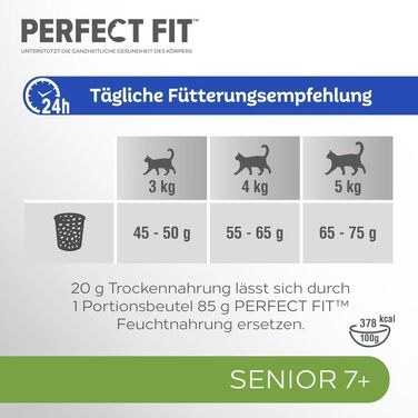 Сухий корм для літніх котів PERFECT FIT Senior 7+, курка, 7 кг