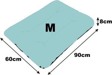Килимок для собак, лежанка для собак, матрац для собак - чорний Oxford (90x60x8 см)