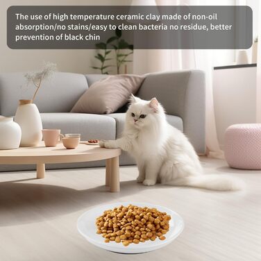 Миска для кота, керамічна з неслизьким гумовим дном, діаметр 15 см, для котів та кошенят