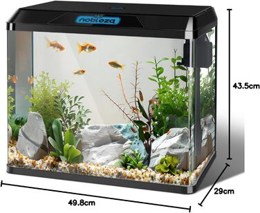 Акваріум Nobleza Mini Комплект, 54л з LED-підсвіткою та фільтром, білий