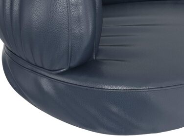 Крісло-ліжко для собак VidaXL, ергономічне, з пінопласту, 75x53 см, штучна шкіра, блакитне