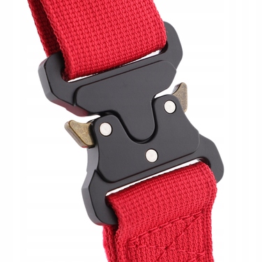 Міцний нашийник з ручкою та кишеняю для ID, червоний HUGGY DOGGY Alpha S
