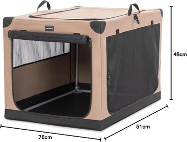 Транспортна переноска для собак Petsfit, складана, для дому, велика, середня, маленька, бежева (Khaki) M