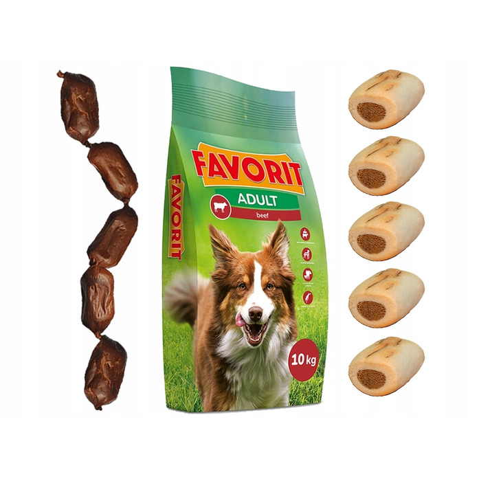 Сухий корм для собак Favorit з яловичиною, 10 кг