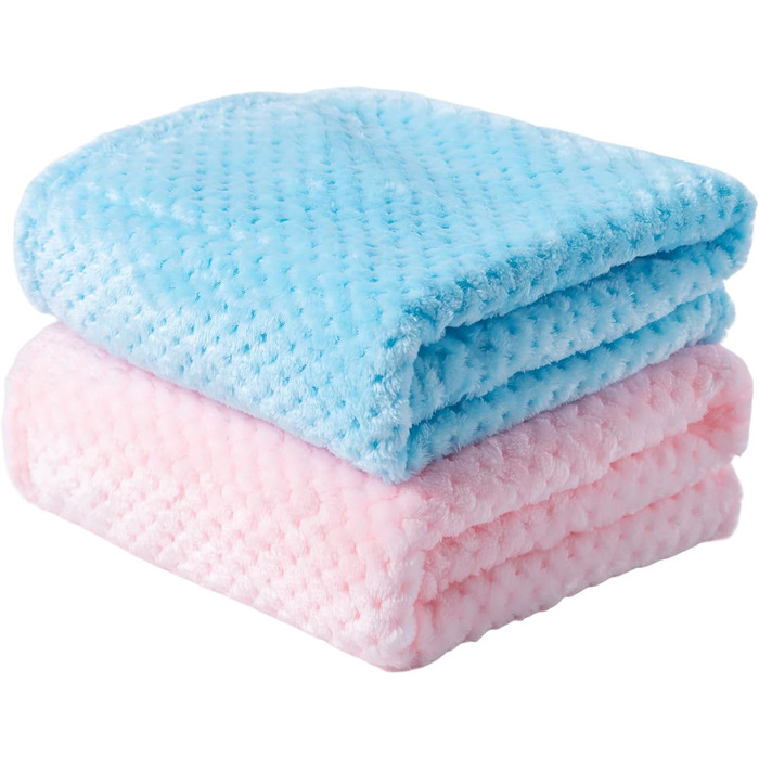 Двошарові ковдри для собак та котів SLSON, 70x100 см (блакитний та рожевий)