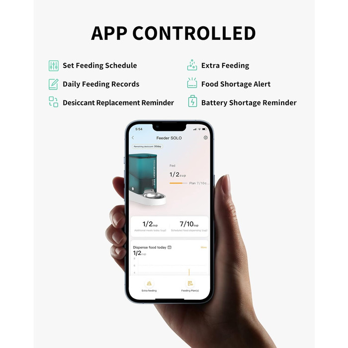 Автоматична годівниця для тварин Petkit Solo 3 л, сіра, смарт