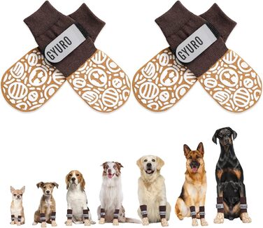 Шкарпетки для собак антиковзаючі, для дому, захист лап, XL, хакі