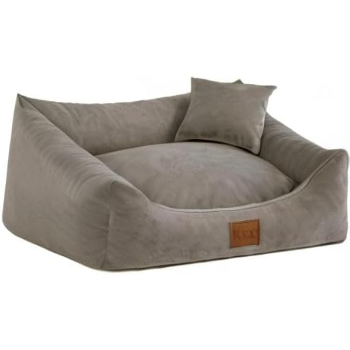 Ліжко для собак Leo4dog Sofa Sun, 6 розмірів, 4 кольори, сіре, 80x60 см – диван, корзина, подушка для собак