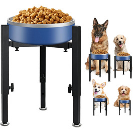 Підставка для корму для собак Triangle, регульована висота, метал, стабільна та протиковзна
