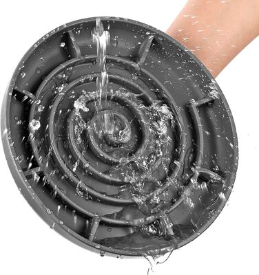 Антислизький насадковий миска для собак та котів, Slow Feeder, силікон, велика, сіра