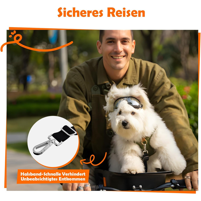 Корзина для собак на велосипед DAISTERN, до 12 кг, водонепроникна, міцна, для малих та середніх собак