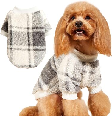 Теплий зимовий пуловер для собак Jecikelon з візерунком, розмір L, сірий