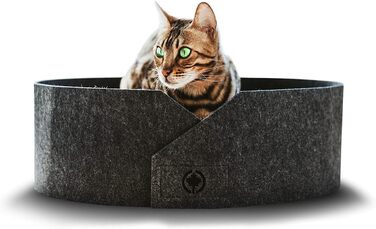 Клітка-ліжко для котів Owen-Tower XL, сірий, 50 см, з когтеточками та двома хвильовими платформами