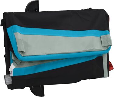 Причіп для велосипеда, причіп для собак, вантажний причіп 45 кг, чорний та синій, для покупок, компактна упаковка, проста збірка