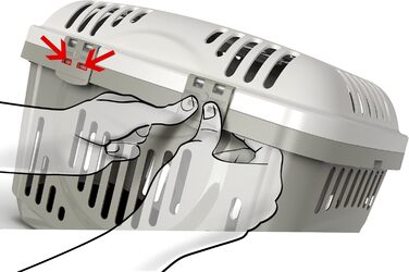Транспортний бокс для котів, переноска для кота, переноска для котів, блакитна, 49 x 34 x 32 см