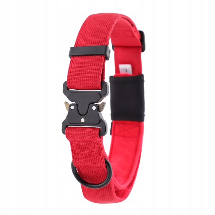 Міцний нашийник з ручкою та кишеняю для ID, червоний HUGGY DOGGY Alpha S