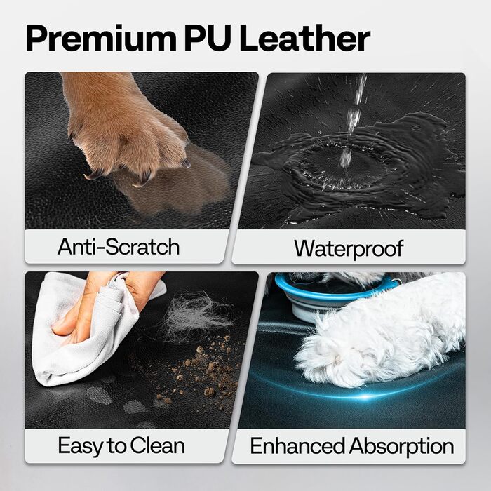 Захист для автосидіння собаки MellowMates: водонепроникний, антикіготок, з боковими захистами та оглядовим вікном. Підходить для SUV та мінівенів.