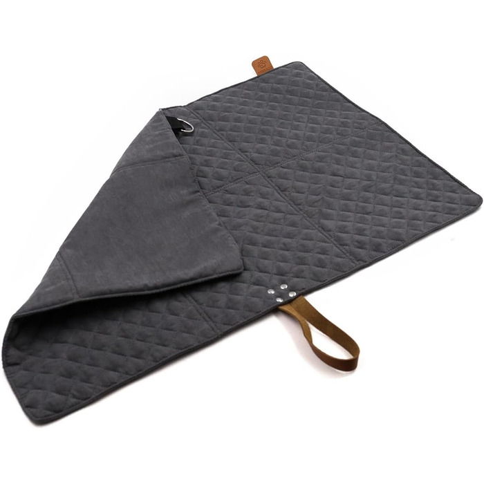 Складаний килимок для собак Paws&Co, портативний, 75x50 см, сірий, для подорожей, кемпінгу, пікніка, для дому та вулиці