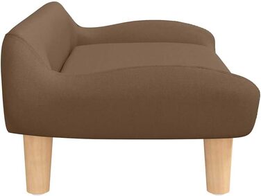 Ляжка для собак, м'яка лежанка для тварин, диван-лежанка для маленьких собак, котів (тканина, коричнева)