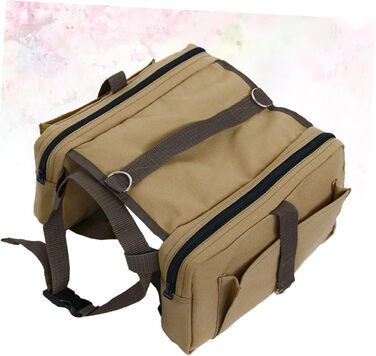 Рюкзак для собак NUOBESTY, регульований, з безпечним ременем, водонепроникний, дихаючий, для подорожей, кемпінгу, хакі