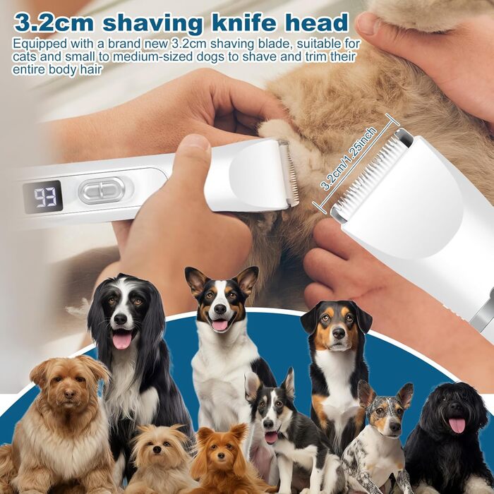 Набір для догляду за собаками та кішками 4-в-1: машинка для стрижки, триммер, точилка для кігтів, догляд за шерстю