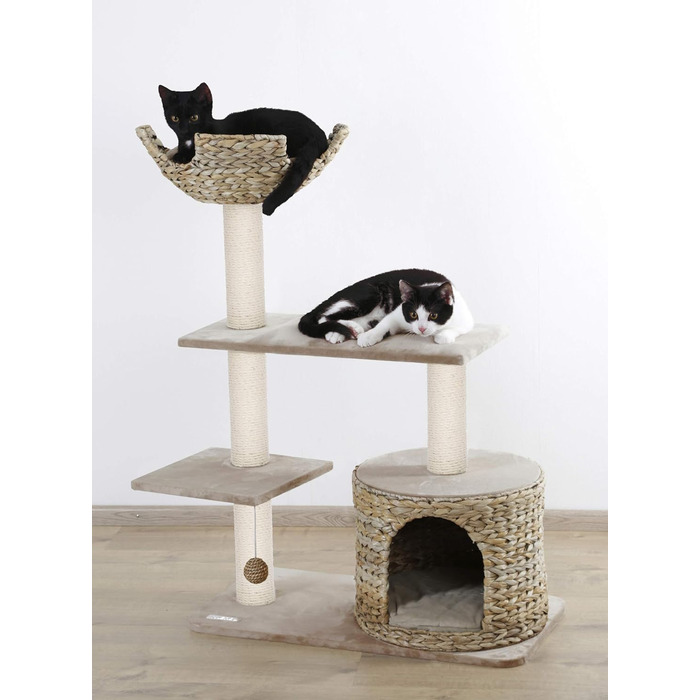 Дряпка для котів Kerbl 81592 Banana Leaf Jade, 70x38x102 см, бежева