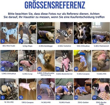 Захисний одяг для собак після операції: комбінезон з блискавкою та липучкою, анти-витікання та захист ран, дихаючий, для собак після операції (Сірий, M)