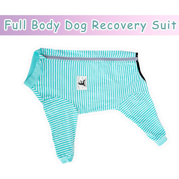 Боді для собак після операції: великі та середні породи, з блискавкою, альтернатива нашийнику, захист від слини (3XL, блакитний)