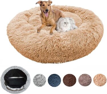 Ортопедичне кругленьке ліжко для собак XL: зручне, миюче, з memory foam. Підходить для великих собак (лабрадорів)