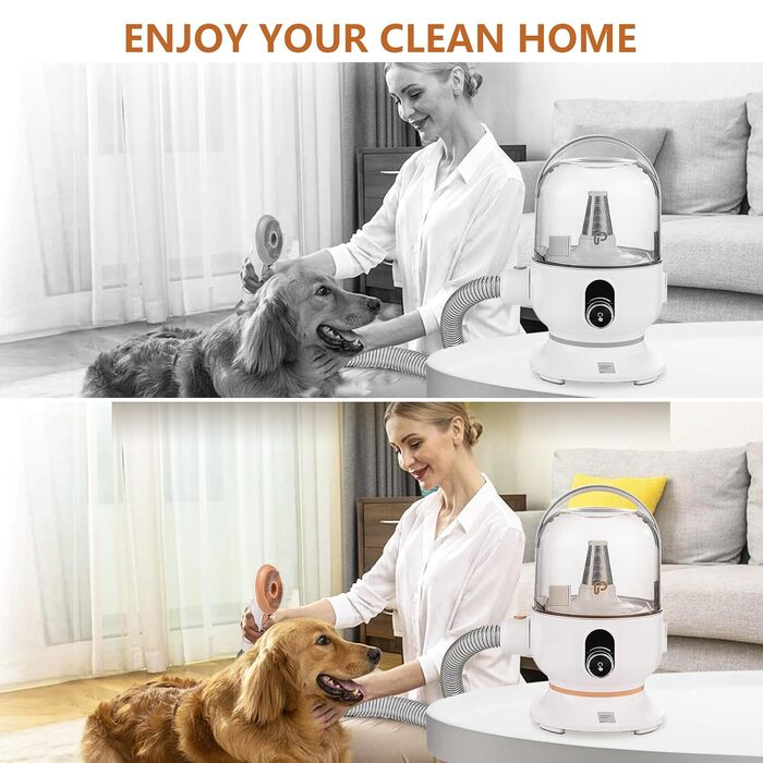 Вакуум-набір для догляду за собаками CuisinAid 11Kpa: видалення шерсті, догляд за тваринами, 11 кПа, 2 л, 5 насадок