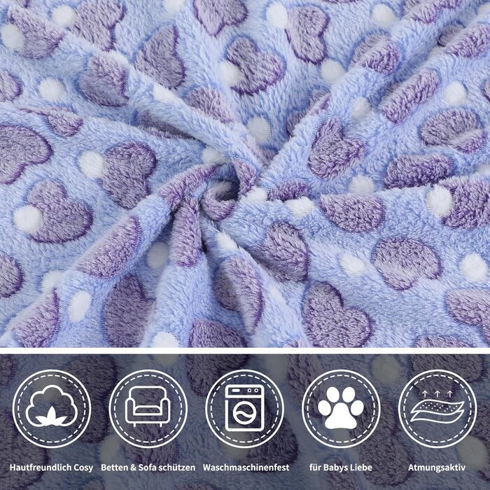 М'яка ковдра для собак та котів Demigeat, 3 шт. - тепла, миюча, для літа та весни, велика, кольорова