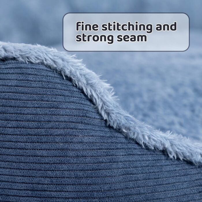 Кругле ліжко для котів та цуценят Hollypet, м'яке, дихаюче, 55x50x15 см, блакитно-сіре