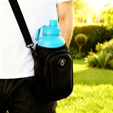 Поїлка для собак на 1000 мл з переносною сумкою, 4-в-1, нержавіюча сталь, ізольована, не протікає, BPA-free, з мисками для води та корму, аксесуари для собак, блакитний колір