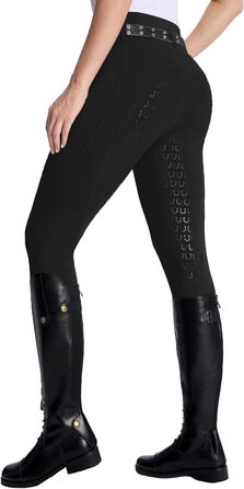 Легінси для верхової їзди DMVOD для жінок, повний силіконовий захват, чорні, розмір L