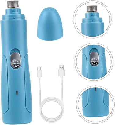 Електричний триммер для нігтів Milisten для собак та котів - тиха робота, регулювання швидкості, ергономічний дизайн