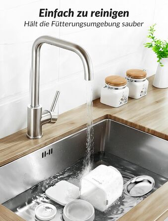 Автомат годування котів з камерою, розумний автомат для котів, 5л, 1–6 прийомів їжі для котів та тварин середніх розмірів з відео