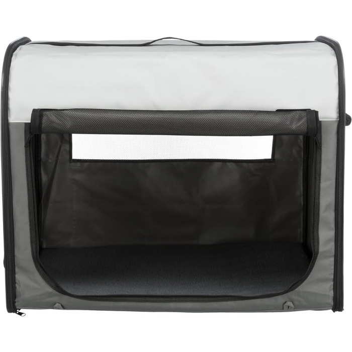 TRIXIE складана клітка для собак Home XL 116×86×77 см, металева транспортна переноска з 2 дверцятами та замками, чорна, для дому та подорожей