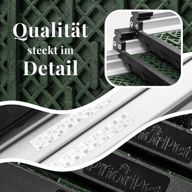 Трампліна для собак у машину, складна, стабільна, до 90 кг, алюмінієва, для великих собак, з відбивачами, сіра (лісовий зелений)