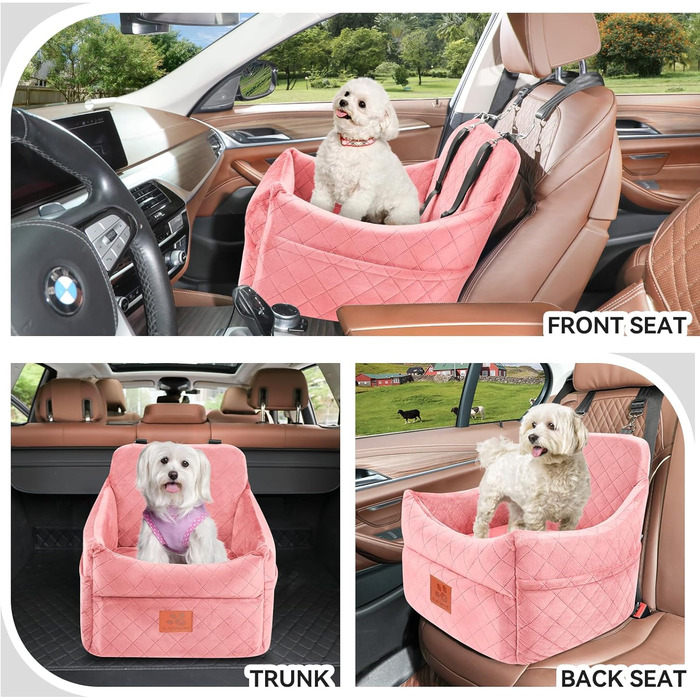 Автокрісло для собак: м'яке, знімне, для малих та середніх порід (до 16 кг)