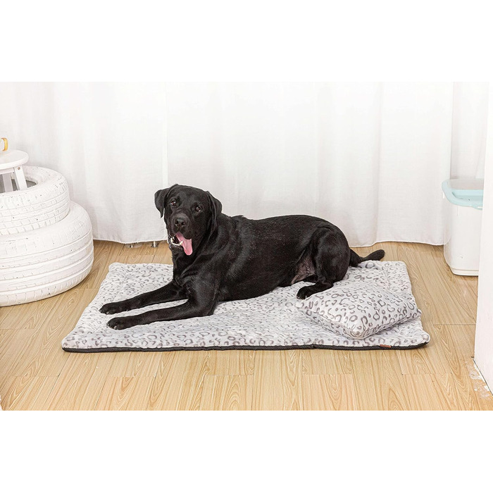 Леопардова ковдра для собак та котів Raikou - м'яка, з плюшевою подушкою, 80x60 см, антиковзаюча, для домашніх тварин