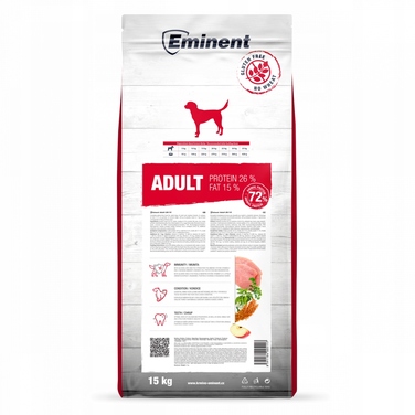 Сухий беззерновий корм для дорослих собак Eminent Premium Adult 26/15, 15 кг