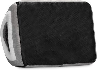 Кігтеточка-ліжко для котів та маленьких собак Hollypet, сірий колір. Зручне ліжко-печера з льону 2-в-1, тепле гніздо для котів та собак.